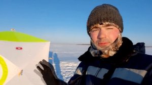 Зимняя палатка Медведь Куб 3 в -25 на Белом море и Рыбацкая изба