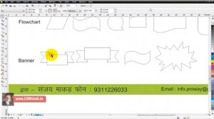 Learn CorelDraw in hindi, Shape tools in detail रेडीमेड शेप