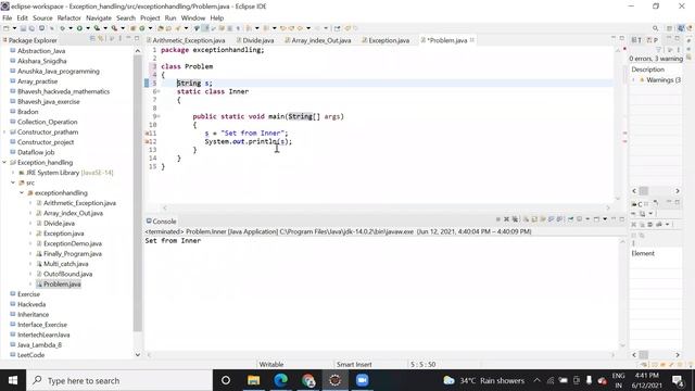 Solving Oracle Document Java Exercises program