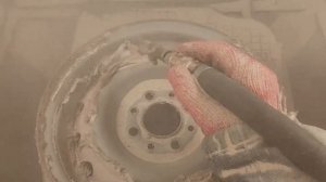 Испытание химии для снятия порошковой краски с дисков. Отличный результат!