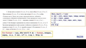 ГДЗ РУССКИЙ ЯЗЫК УПРАЖНЕНИЕ.238 КЛАСС 4 КАНАКИНА ЧАСТЬ 1