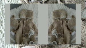 Комбинезон крючком для новорожденного. Втачной рукав крючком. Вязанный комбинезон. @vika_knit_love