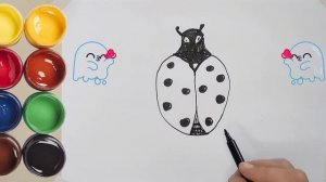 Drawing Ladybug | Çocuklar için Uğurböceği Çizimi | нарисовать божью коровку | Tata Children