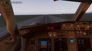 Вечерняя посадка в Алматы на Boeing 737-800 по системе ILS | X-Plane 11