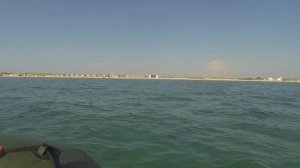 В Крым на лодке. Коса Беляус. Погружение под воду.