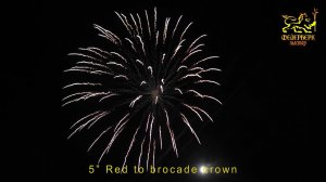 5" Red to brocade crown