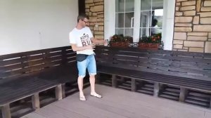 Угловой диван из паллет от мастерской KingPallet в Москве. Садовая мебель из паллет