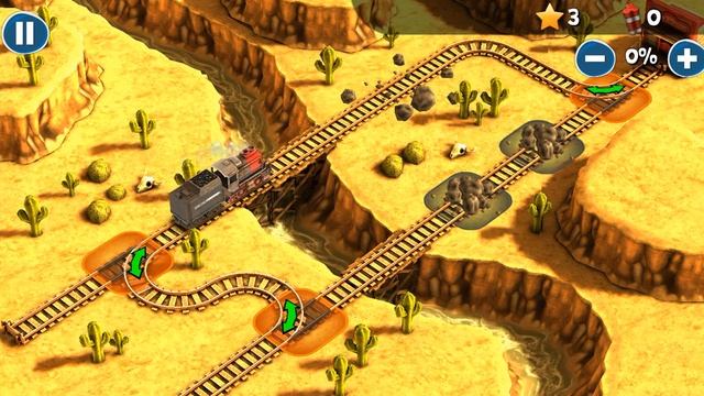 Steam trains game "Trainz trouble" USA level 8 (3 stars)