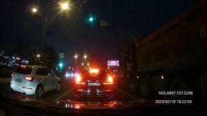 Driving in Moscow city: Внуковское - Текстильщики 18/02/2023 (timelapse 4x)