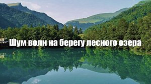 Звук природы. Шум волн на берегу лесного озера