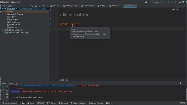 10 - Backend Learn Python for Applications Development - 42 - Error Handling
