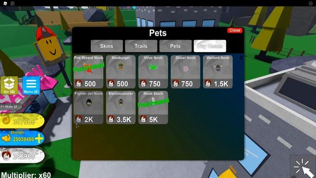 РЕКОРД МИРА! РАЗРАБОТЧИК В ШОКЕ ОТ МЕНЯ! Симулятор качка Роблокс Mega Noob Simulator Roblox смотреть онлайн