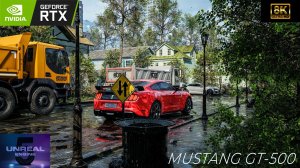 Rainy Mustang with Ray Tracing - but in 8k 60 fps! _ UE5 RTX Real