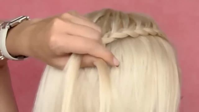 French lace braid tutorial Cute hairstyle for short medium long hair смотреть онлайн