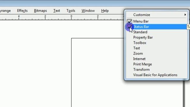 Hide And Unhide Menu Bar,Tool Box ,Property Bar, Standard Bar Status Bar In Corel Draw In Hindi смотреть онлайн
