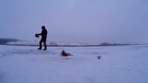 Эхолот зимой, поиск рыбы на большом водоеме