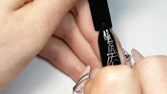 МАНИКЮР/Эйфелева башня пигментами