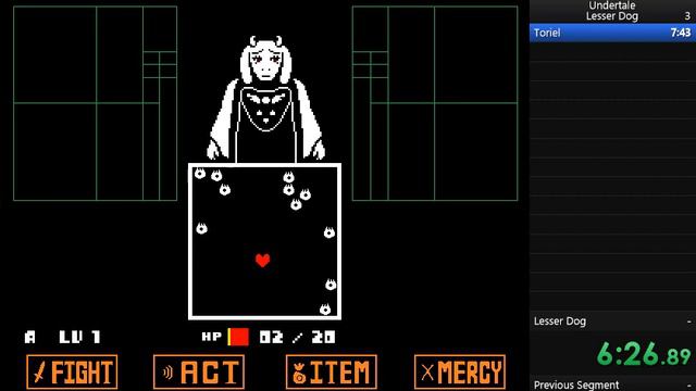 Undertale speedrun lesser dog% смотреть онлайн