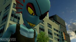 Giantess Undyne Growth and Crush