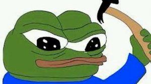 лягушонок пепе с молотком