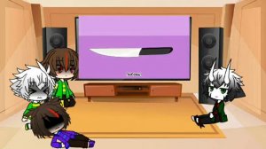 Реакция Чары, Фриск и Азриэля. На видео "Я сильнее чем ты" версия Санса