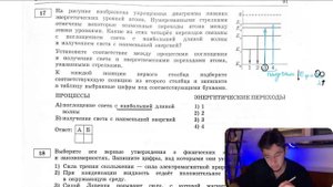 На рисунке изображена упрощённая диаграмма нижних энергетических уровней атома. Нумерованными - №