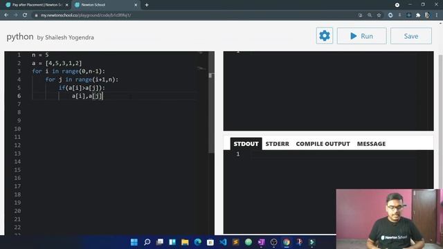 Selection Sort and Bubble Sort in Python | Sorting Algorithm | Shailesh
