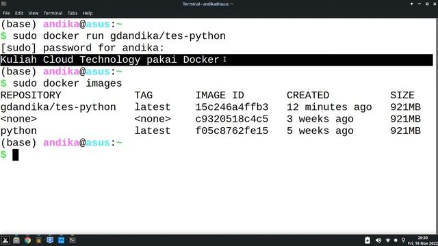 18-11-2022 Kontainerisasi Menggunakan Docker - Kuliah Cloud Technology смотреть онлайн