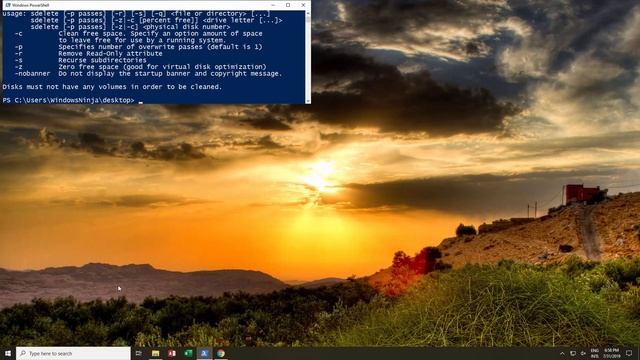 Windows 10 - SDELETE Secure Delete Data And Clear Free Space On Drives смотреть онлайн