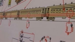 Электрифицированный стенд "Схема ЭПТ пассажирского поезда"