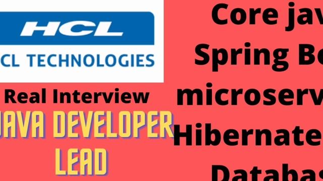 HCL java developer lead interview questions and answers, spring boot, microservices, database смотреть онлайн