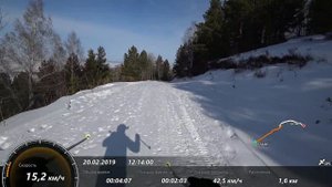 Белокуриха, Спуск с "Церковки" скорость до 82 км/ч.
