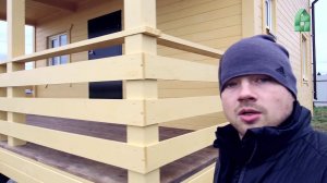 Строительство каркасного дома под ключ по проекту «Карлино-2» 6х8 м.
