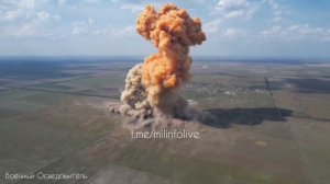 02.09.22 [ Видео ] Уничтожение склада боеприпасов ВСУ в посёлке Партизанское, Николаевское направлен