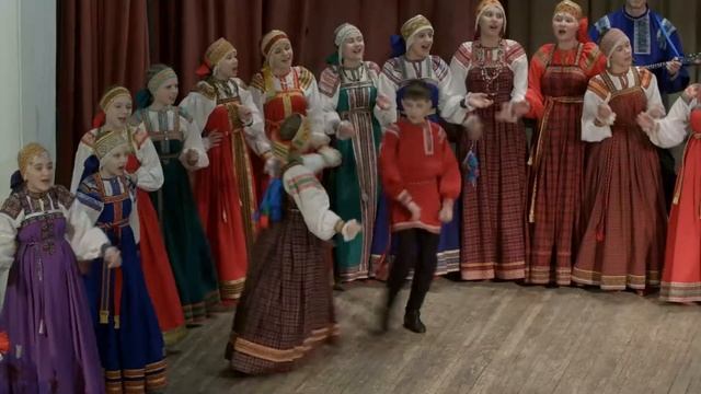 "Колядование на Святки". Образцовый фольклорный коллектив "Воробейка".