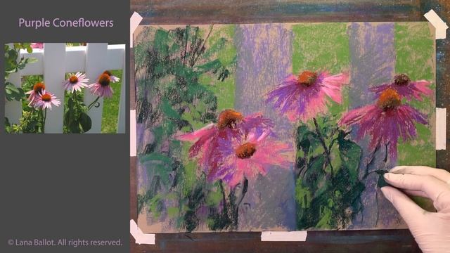 Sketching Flowers With Pastels Tutorial смотреть онлайн
