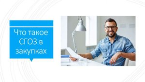 что такое СГОЗ в закупках