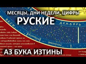 Месяцы, дни недели, цифры русские Римски боги выдумка АЗ БУКА ИЗТИНЫ РУСЬ 3