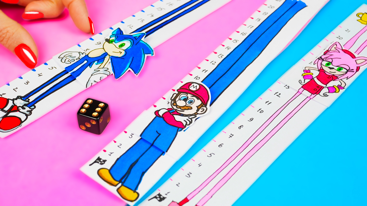 Sonic VS Mario Настольные Бумажные игры Поделки из бумаги
