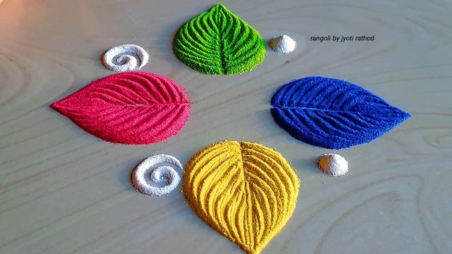 #1448 Rangoli For New Year Using Spoon   Satisfying Video   Sand Art