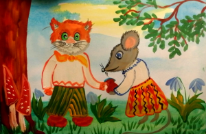 Как нарисовать сказку Кот и Мышь