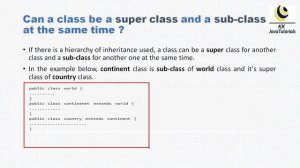 Can a class be a super class and a sub class at the same time Give example ?