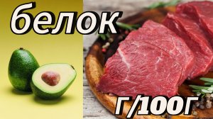 Сколько белка на 100 грамм продукта