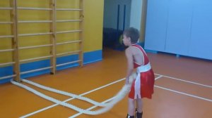 Работа с канатом Side to Side Battling Ropes