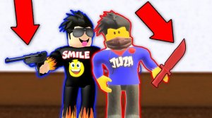 МЫ С УБИЙЦЕЙ ДОГОВОРИЛИСЬ НЕ УБИВАТЬ ДРУГ ДРУГА! МАРДЕР МИСТЕРИ 2 В РОБЛОКС Смайл Фредди Roblox