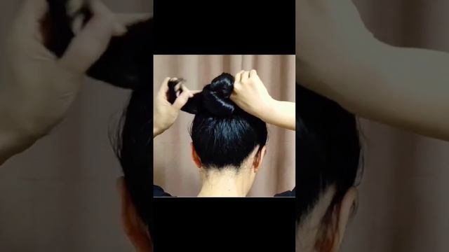 easy bun hairstyle #hairstyle #shorts