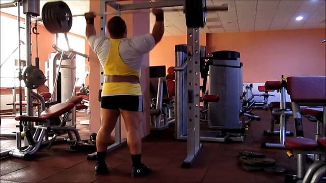 Жим стоя 140 кг на 3 раза - Ламонов Владимир. Армейский жим стоя 140 кг на 3 раза смотреть онлайн