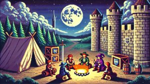 Это безопасный костер. Вы можете отдохнуть здесь сегодня вечером (средневековая эмбиент-музыка)