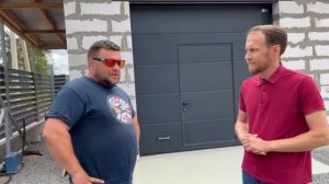 Теплые гаражные ворота Алютех Престиж 2500x2500 с калиткой