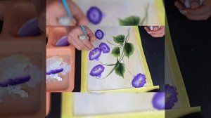 How to paint Morning Glory  one Stroke Painting